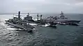HMS St Albans, Spessart and HNoMS Roald Amundsen replenishing on 26 January 2017