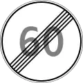 End of 60 km/h speed limit