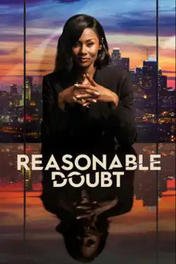 Official promotional poster. Lead actress Emayatzy Corinealdi is depicted sitting at a table with her fingers laced together looking directly at the camera. The skyline of Los Angeles is behind her.