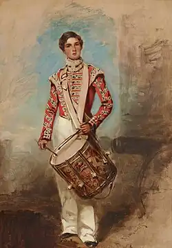 Painting of an English drummer boy
