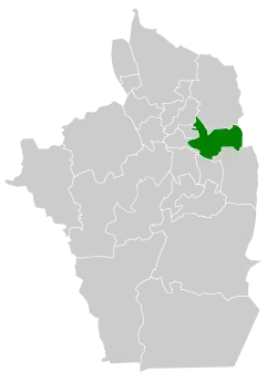 Location of Riyadh Governorate in Riyadh Province