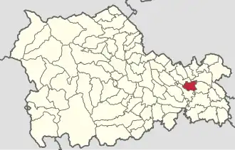 Location in Neamț County