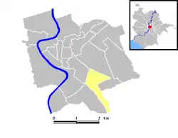 Position of the rione within the center of the city