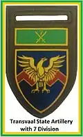 Transvaal State Artillery with 7 South African Infantry Division Command