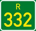 Regional route R332 shield