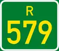 Regional route R579 shield