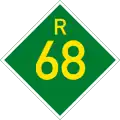 Provincial route R68 shield