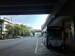 Feeder bus stop at Level C of the 1Powerhouse Building along Persiaran Bandar Utama.