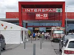 Interspar store entrance