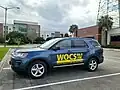 SUV parked in front of the facility
