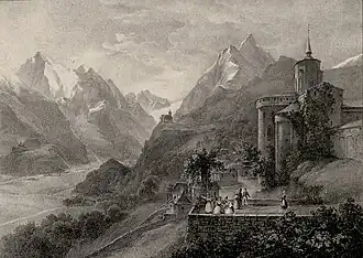 Saint-Savin: lithograph by Joséphine Sarazin de Belmont (1790–1870)