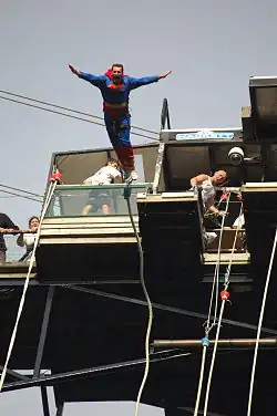 Bungee jump from the Souleuvre Viaduct