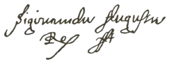 Sigismund II Augustus's signature