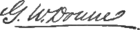 George Washington Doane's signature