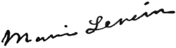 Signature of Marie Lenéru