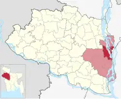 Location of Sirajganj Sadar