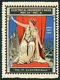 Society for Electrical Development Inc. stamp for Electrical Prosperity Week, November 29 to December 4, 1914
