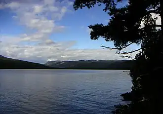 Scenic view over lake Sperillen