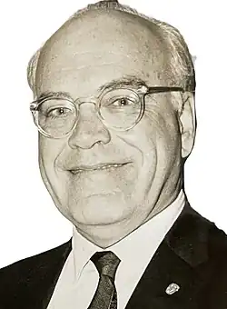 1963 black and white head and shoulders photo of Judge Sterry R. Waterman