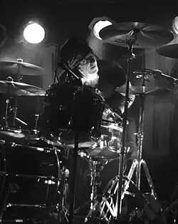 Riley performing with L.A. Guns in 2012