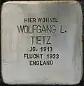 Stolperstein für Wolfgang L. Tietz