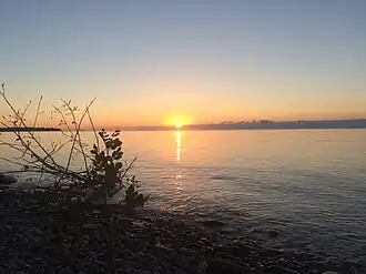 Sunset over Green Bay from Wells State Park
