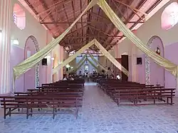 Interior of the Iglesia de la Virgen de la Asunción, completed in 1710, it is the oldest church in the State of Tabasco