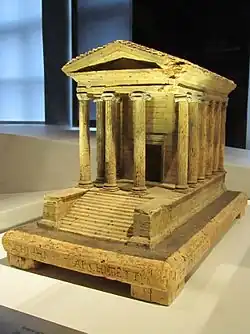 Cork model of the Temple of Portunus, 18th century