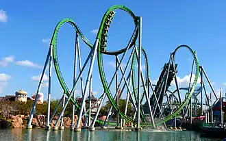 Section of The Incredible Hulk Coaster.
