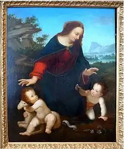 Cesare da Sesto, Madonna and Child with the Infant Saint John the Baptist, 16th century, Château de Flers, Orne.- France.