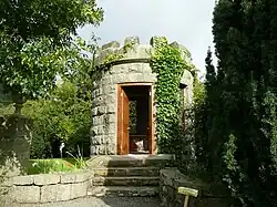 a stone gazebo