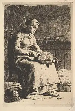 The Wool Carder (1855), by Jean-François Millet, Metropolitan Museum of Art, New York.