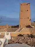 Boulila tower, mosque and 4-fingered iduden, Beni Isguen ksar.