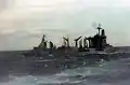 USS Platte refueling with Hessen on 1 September 1986.