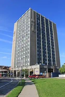 University Towers facing S. Forest