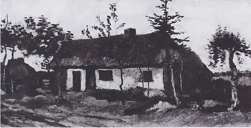 Cottage with Trees also Cottage, June 1885, Private collection (F91)