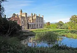 a country house in parkland