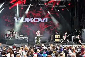Vukovi performing live in 2024.