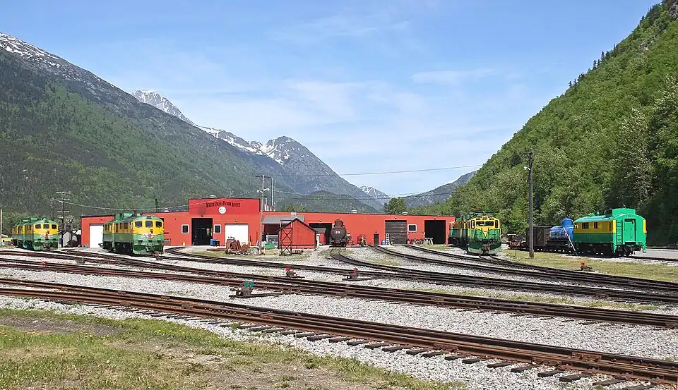 White Pass and Yukon Route shops in Skagway, Alaska.