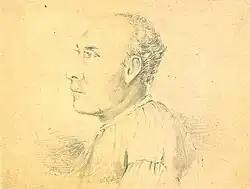 A matai, war chief Matetau of Manono Island, drawn by Alfred Thomas Agate (1812-1846)