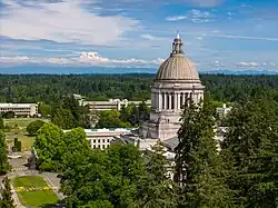 Washington State Capitol with Mount Rainier