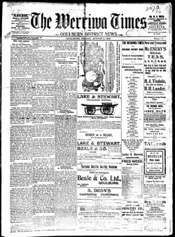 Werriwa Newspaper 1901