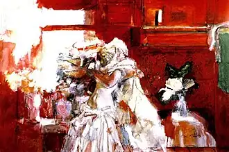 Woman Dressing with Magnolia