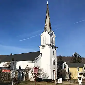 Zion Lutheran Church in the center of Long Valley