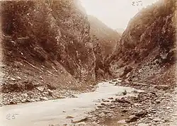 The Argun River, photo of the expedition of Count Desha Moritz. 1897