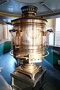 Samovar device "Kharkov" in the central hall of the station