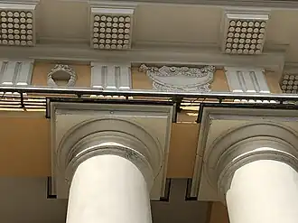 Portico decoration. Fragment