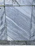 Gengma Buddhist Temple Great Buddha Hall Reconstruction Monument stone inscription in Dehong Dai script