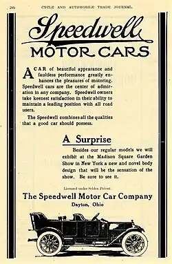 1911 Speedwell advertisement