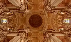 The vaults of the transept